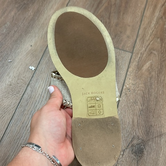 Fabric and gold accent jack Roger’s - Picture 5 of 6